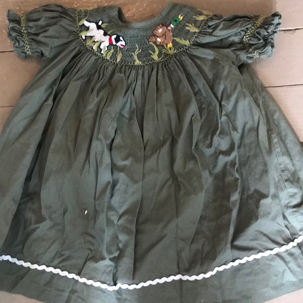 18 month Smock dog and duck dress
